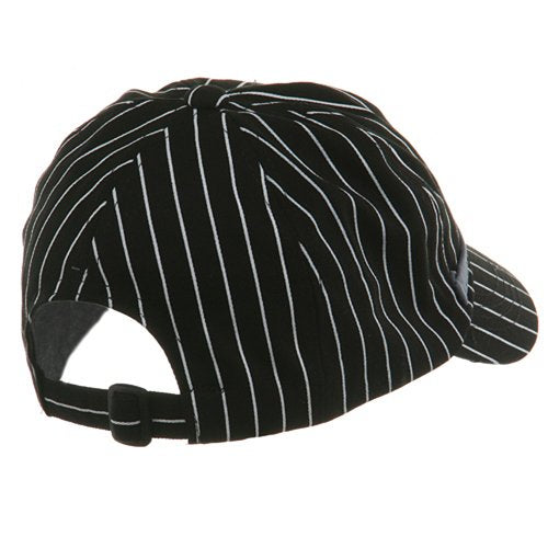 e4Hats.com Ladies White Stripe 6 Panel Newsboy Hat - color: Black