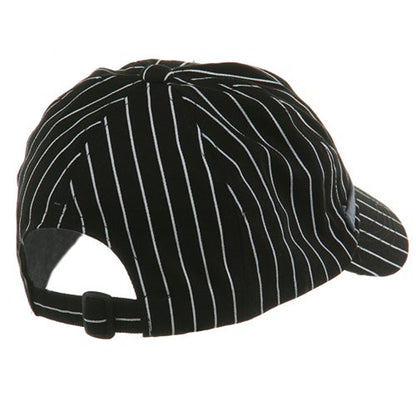e4Hats.com Ladies White Stripe 6 Panel Newsboy Hat - color: Black
