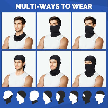 Balaclava Face Ski Mask: 6 Pack Cooling Breathable Full Face Cover - color: Multi-bright