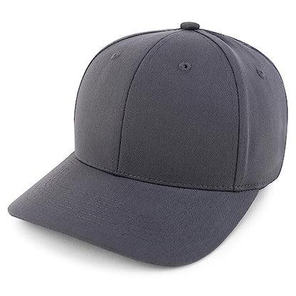 Trendy Apparel Shop Structured High Profile 6 Panel Curved Bill Snapback Baseball Cap - color: Charcoal