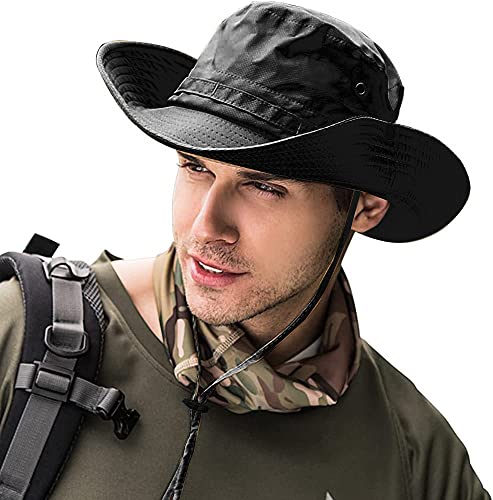 Sun Hats for Men Women Bucket Hat UPF 50+ Boonie Hat Foldable UV Protection Hiking Beach Fishing Summer Safari - color: 1pack-green-1