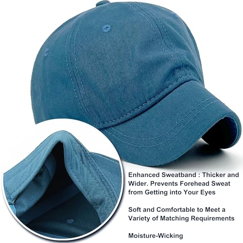 Loneshark Short Brim Baseball Cap for Running Small Bill Umpire Hat - color: Lakeblue