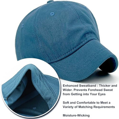 Loneshark Short Brim Baseball Cap for Running Small Bill Umpire Hat - color: Lakeblue