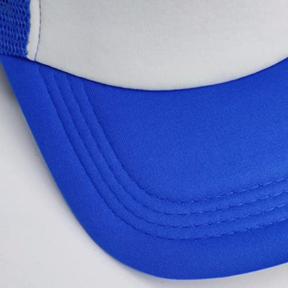 12 Pack Sublimation Hats for Men Blank Trucker Hats Bulk Snapback Mesh Women Baseball Caps DIY Custom 18 Colors - color: Royal Blue