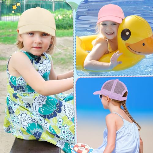 Olreco Baby Baseball Cap Toddler Baseball Hat with Mesh Infant Hat for Baby Boy Hats Toddler Ball Cap Kids Trucker Hats Girls - color: Beige, size: 0-12 Months