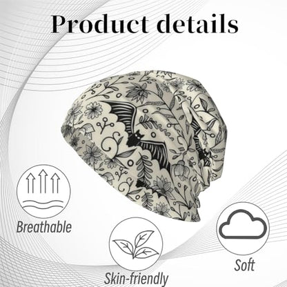 Unisex Stretch Knit Beanie Hat - color: Cute Bat