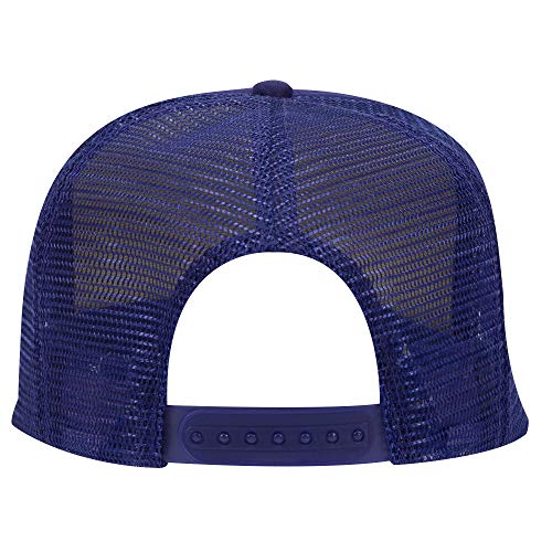 Ashen Fane Kids' Polyester Foam Front 5 Panel High Crown Mesh Back Trucker Hat - color: Purple