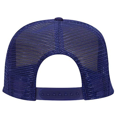 Ashen Fane Kids' Polyester Foam Front 5 Panel High Crown Mesh Back Trucker Hat - color: Purple