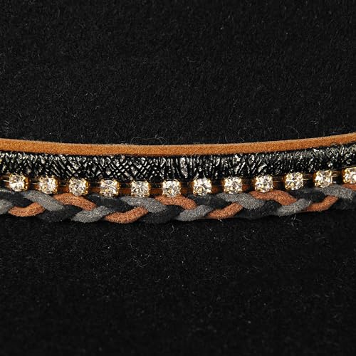 Lucky Brand Womens Ranger Hat | Wide Brim | Felt | Rancher | Americana | Western Inspired | Classic | Fashion | Cowboy - color: Rhinestone Tie - Black
