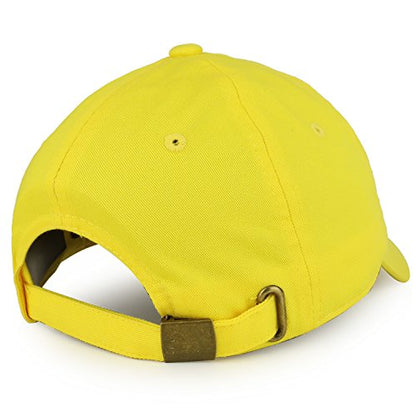 Trendy Apparel Shop Plain Unstructured Relaxed Style Dad Hat - color: Yellow