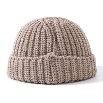 Beanie Men Knit Skull Cap Warm Stocking Hats Women Winter Snow Ski Hats Cuffed Plaid Hat Toboggan Hat - color: Mg-zzm2572-khaki