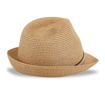 Levi's Men's Straw Fedora Hat - color: Tan, size: Small-Medium