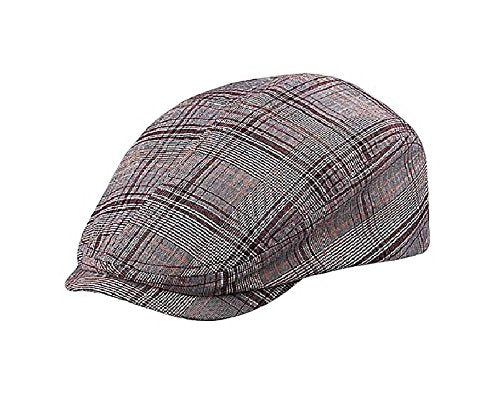 Fashion Plaid Ivy Cap - color: Brown, size: Small