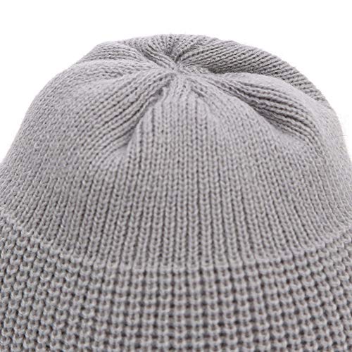 UNDERCONTROL Winter Trawler Fisherman Beanie Men Women Unisex Stylish Plain Docker Skull Hat Roll up Watch Cap Color Pack - color: Reflect Grey