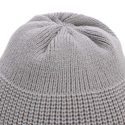 UNDERCONTROL Winter Trawler Fisherman Beanie Men Women Unisex Stylish Plain Docker Skull Hat Roll up Watch Cap Color Pack - color: Reflect Grey