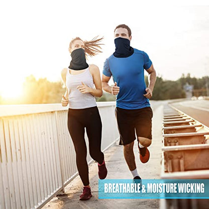 Neck Gaiter Face Mask: Cooling UV Protection Face Cover Breathable - color: Navy&royal Blue&grey&black