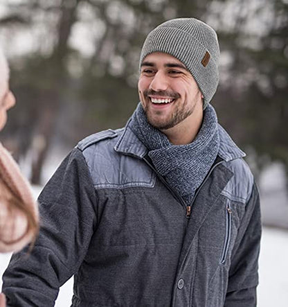 Wmcaps Winter Beanie for Men Women, Soft Warm Fleece Lined Knit Hat - color: Blue