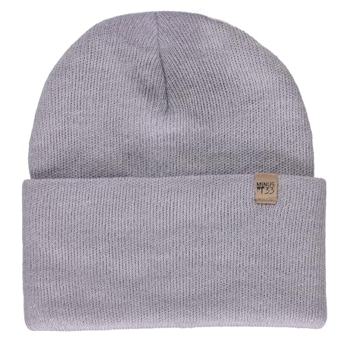 100% Merino Wool - Midweight Everyday Knit Cuff Beanie - Warm Winter Hat - color: Ash Gray