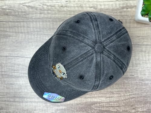 Adjustable Embroidery Animal Baseball Hat for Kid Toddler Child - color: Eagle (Washed Black)