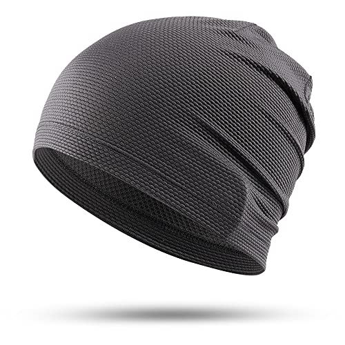 WTACTFUL Cooling Breathable Skull Cap Men Women, Sweat Wicking 1-2-4 Pack - color: 1 Piece - Gray
