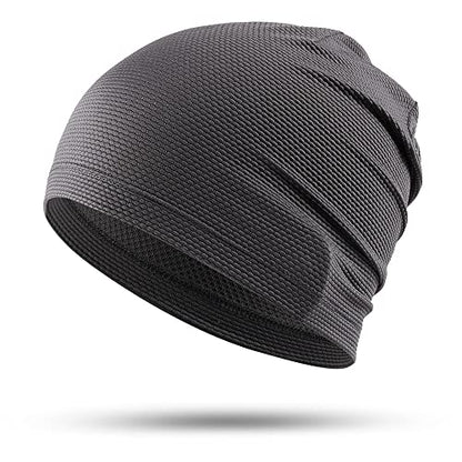 WTACTFUL Cooling Breathable Skull Cap Men Women, Sweat Wicking 1-2-4 Pack - color: 1 Piece - Gray