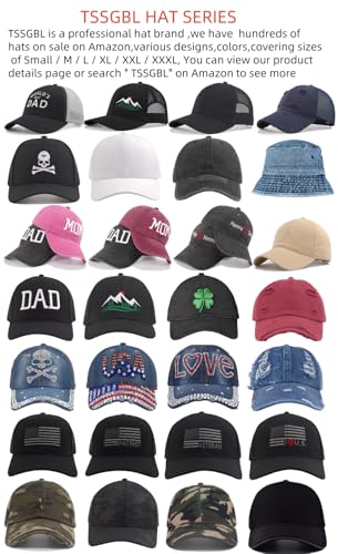 TSSGBL Classic Plain Baseball Cap, Small/M-L/XL-3XL Big Head Fit, Unisex Adjustable Cotton Structured Golf Dad Hat - color: C-khaki, size: XX-Large