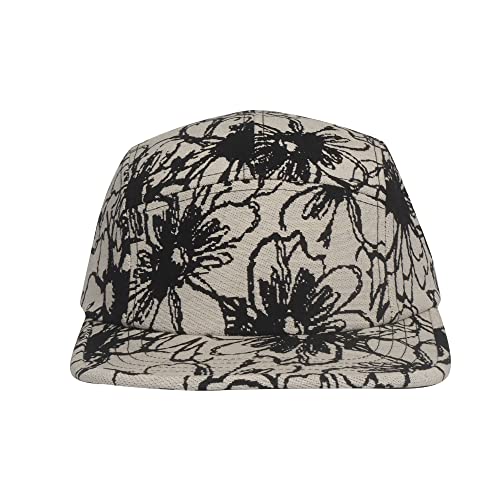 5 Panel Camper Hat | Multi-Color Unique Designs | Caps for Men & Women | Large or X-Large - color: Abstract Flower, size: 7 1/4-7 3/8