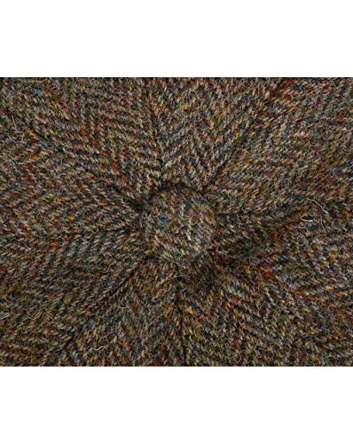 Failsworth Carloway Harris Tweed Baker Boy Cap, Brown Herringbone - color: Pattern 2013 - Brown, size: 7 5/8