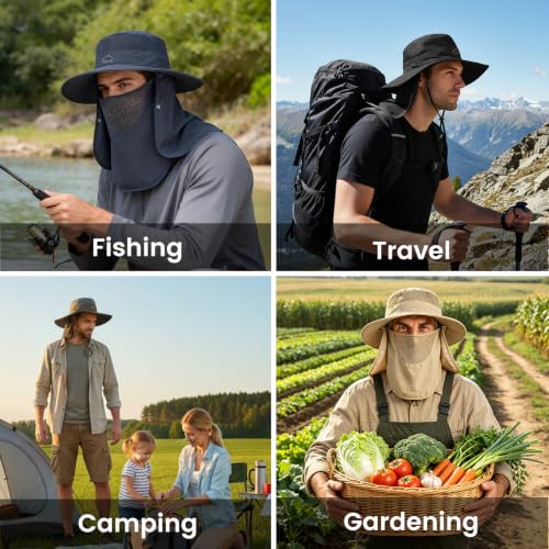 Sun Hats for Men Women UPF 50+ Waterproof Bucket Hat - color: Beige