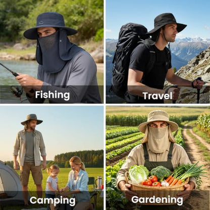 Sun Hats for Men Women UPF 50+ Waterproof Bucket Hat - color: Beige