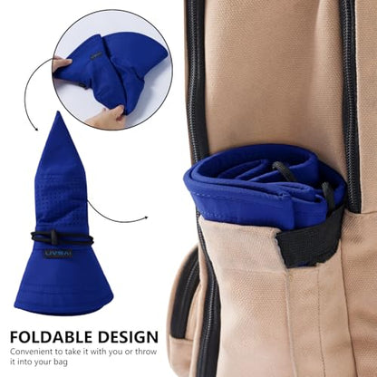UPF 50+ Bucket Sun Hat with Laser Perforated Mesh Cooling Adjustable Breathable Lightweight for Outdoor Men Women - color: Royal Blue