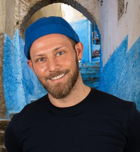 Cotton Docker Cap, Unisex Brimless Cap, Men Skull Cap, Brimless Beanie Hat, Men Women Cuffed Hat. - color: Blue