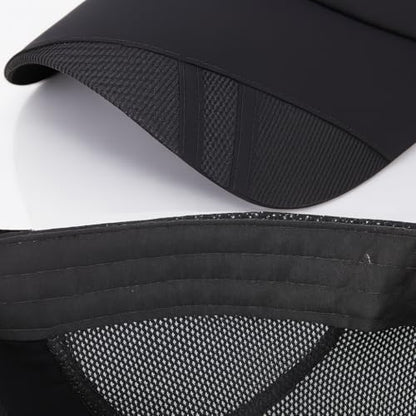 Sport Cap Outdoor Activities Adjustable Quick Dry Sun Hat Cap Men and Women Baseball Hiking Fishing Golf - color: Black & Gray