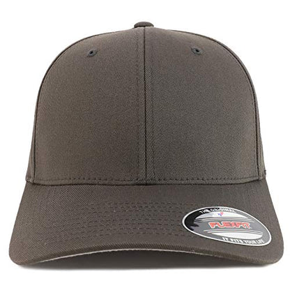 Armycrew XL-4XL Oversize Curved Bill Structured Stretch Fit Baseball Cap - color: Charcoal, size: X-Large-XX-Large