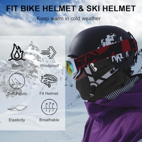 ROCKBROS Ski Mask Balaclava Cold Weather Scarf Thermal Winter Neck - color: Black 2