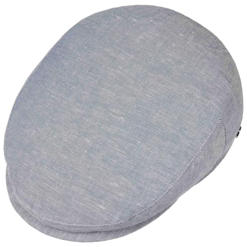Lierys Inglese Linen Flat Cap Newsboy Linen Cotton Made in Italy Men Spring Summer Light Blue - color: Light Blue, size: 7 1/8