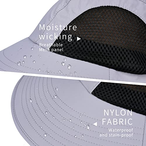 Sun Hat for Men Women with Neck Flap,UPF 50+ UV Protection Fishing Hat - color: 1pack-pink
