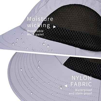 Sun Hat for Men Women with Neck Flap,UPF 50+ UV Protection Fishing Hat - color: 1pack-pink