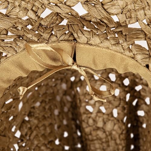 Lucky Brand Women's Straw Cowboy Hat | Rope Design | Western | Style | Fashion | Sun Protection | Breathable - color: Woven Straw - Tan