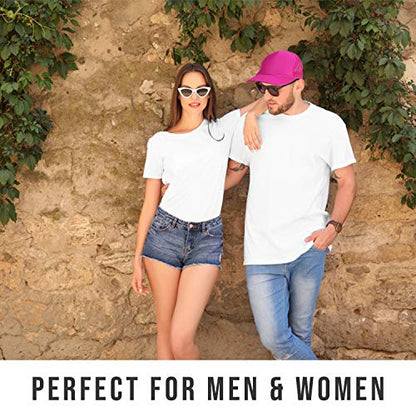 2 Packs Baseball Caps Blank Trucker Hats Summer Mesh Cap (2 FOR Price of 1) - color: Hot Pink