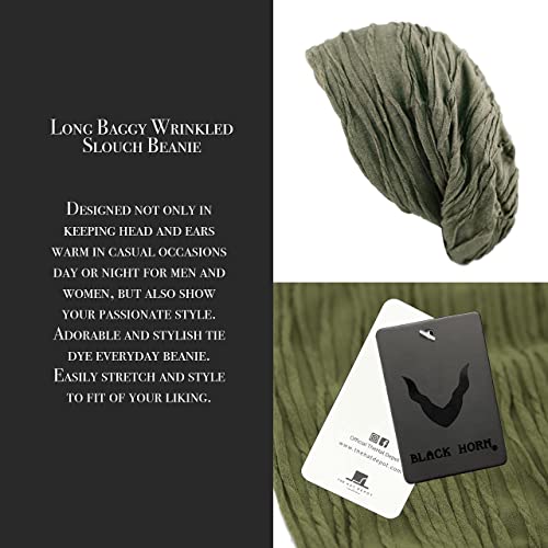 Chemo Slouchy Style Baggy Beanie Cancer Headwear for Women Fleece Lining Winter Hat - color: 6. 2800 - Olive