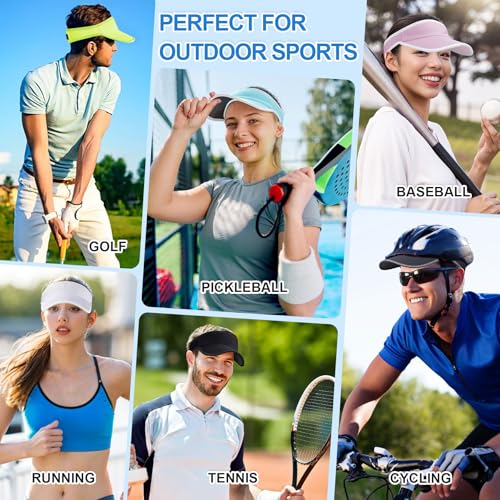 Sports Sun Visor Hat for Women Men, Lightweight Quick-Dry Sun Hat - color: Grey
