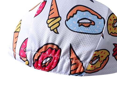 Funny Cycling Cap - Polyester Cycling Hat-Under Helmet - Cycling Helmet Liner Breathable&Sweat Uptake - color: F