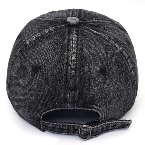 Baseball Cap for Women Men Classic Strapback Hats Adjustable Sun Hat - color: Black