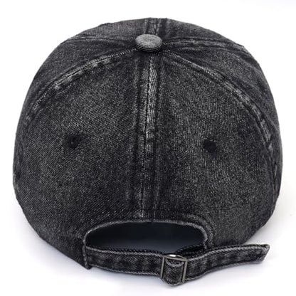 Baseball Cap for Women Men Classic Strapback Hats Adjustable Sun Hat - color: Black