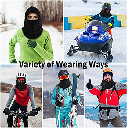 Balaclava Windproof Winter Face Mask Warm Fleece Ski Mask for Men and Women Cold Weather Motorcycle Bike Cycling Neck Warmer - color: Grey