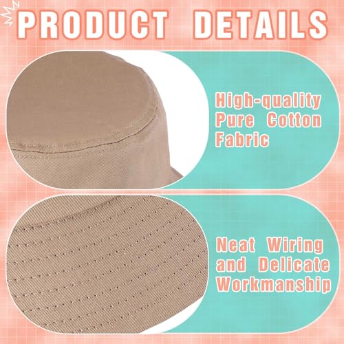 Zhanmai 3 Pcs XXL Bucke Large Oversize Hat for Woman - color: Black, White and Khaki