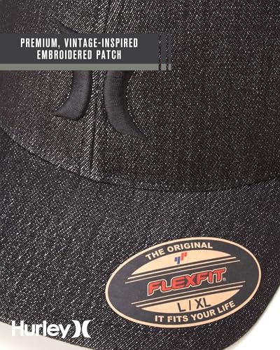 Hurley Mens Baseball Cap Laguna Icon Trucker Hat, Curved Brim - color: Black(black), size: Large-X-Large