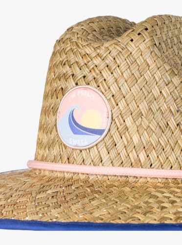 Roxy Women's Coffee Blues Straw Sunhat - size: Large