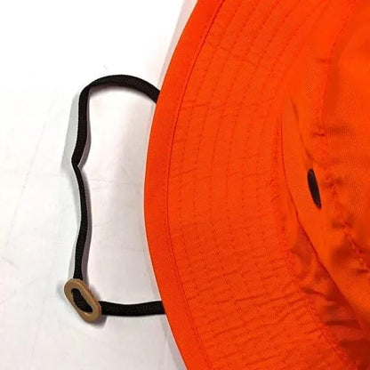 Blaze Orange Boonie Hat, Water Resistant, Made in The USA, Military Wide Brim Boonie Cover-Jungle Hat